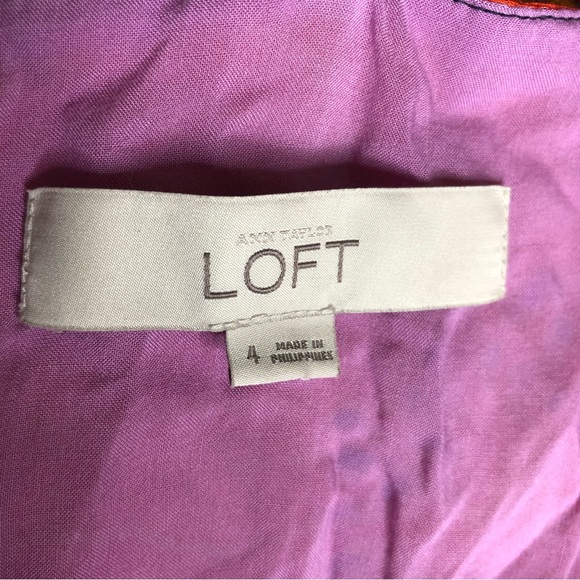 LOFT | Floral Maxi Dress Strappy Crisscrossed Back Full Bloom Size 4 - Picture 5 of 6